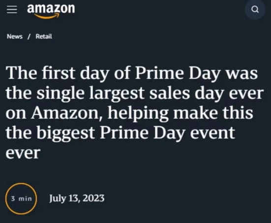 Amazon Prime Day discount